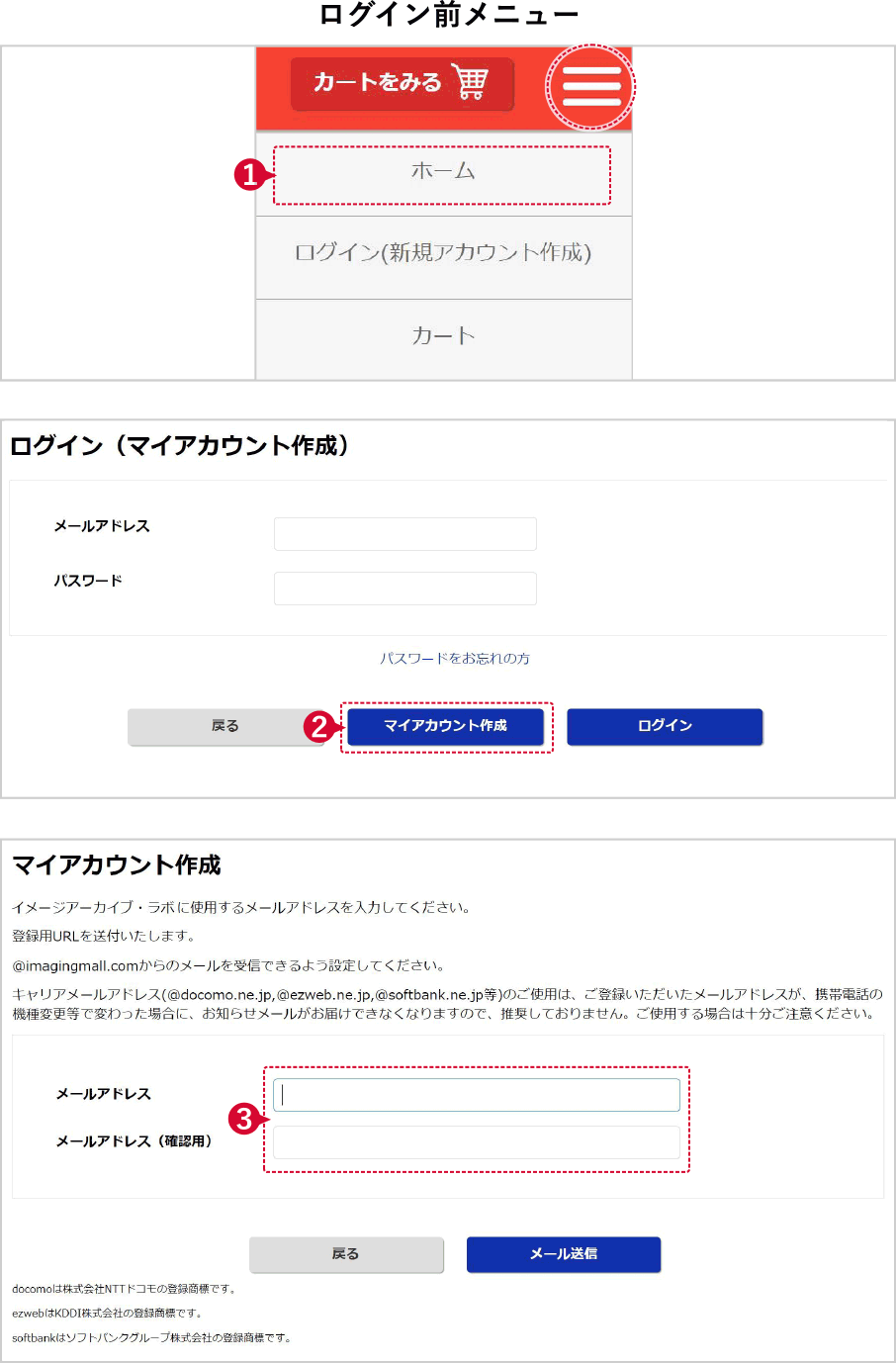 アカウント作成イメージ